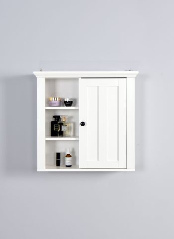 Modern Bathroom Wooden Wall Cabinet with Mirrored Doors - Space-Saving Storage Solution
